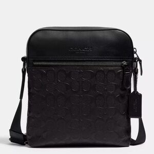 Coach Black Embossed Messenger Bag